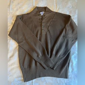 Vintage DSCP Garrison Collection Military Half Button Up Sweater (Size S)